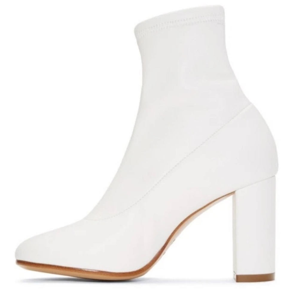 White leather MM6 Maison Martin Margiela pull on sock boots size 40
